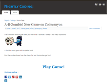 Tablet Screenshot of nightlycoding.com